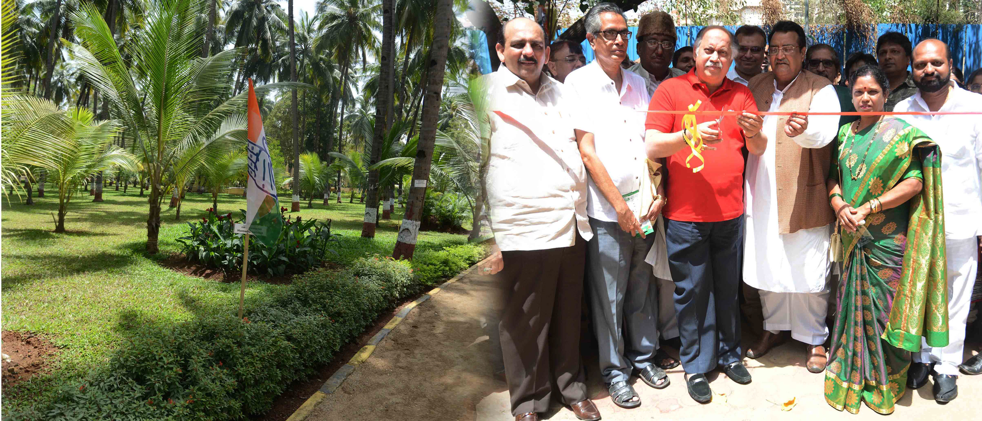 AICC Gen Sec.CWC Member & Former MP Gurudas Kamat Inaugurated Dattaram Kaskar Garden (Coconut Garden) at Yaari Rd Andheri.