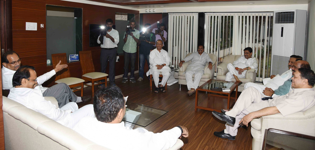 Congress & NCP Leaders meeting  in Mumbai.