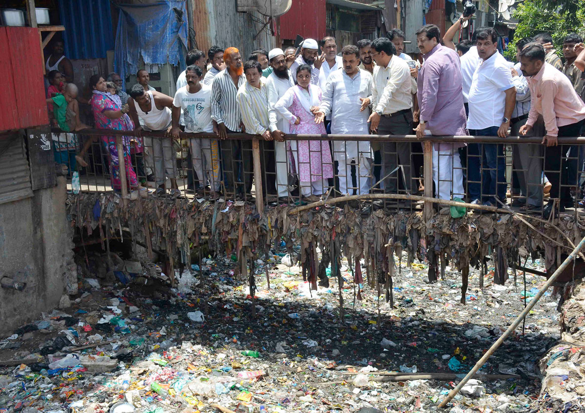 MRCC President Sanjay Nirupam Pre Monsoon visit to Mumbai Nalla's