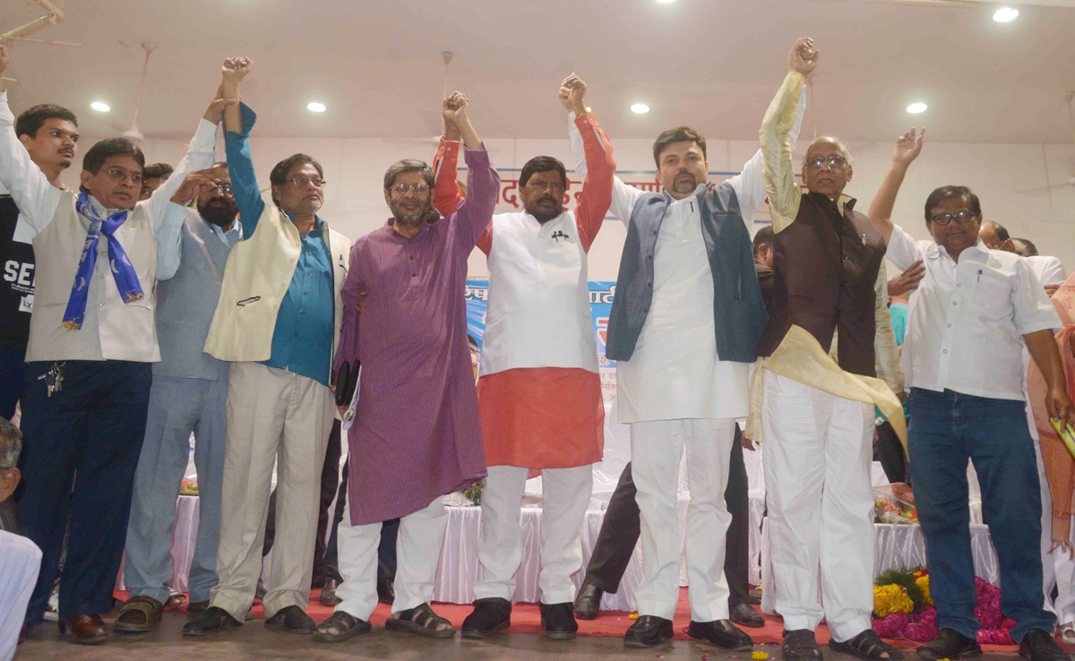 #Social Justice & Empowerment MOS Ramdas Athawale during RPI Vidarbha Rajya Parishad at Nagpur.