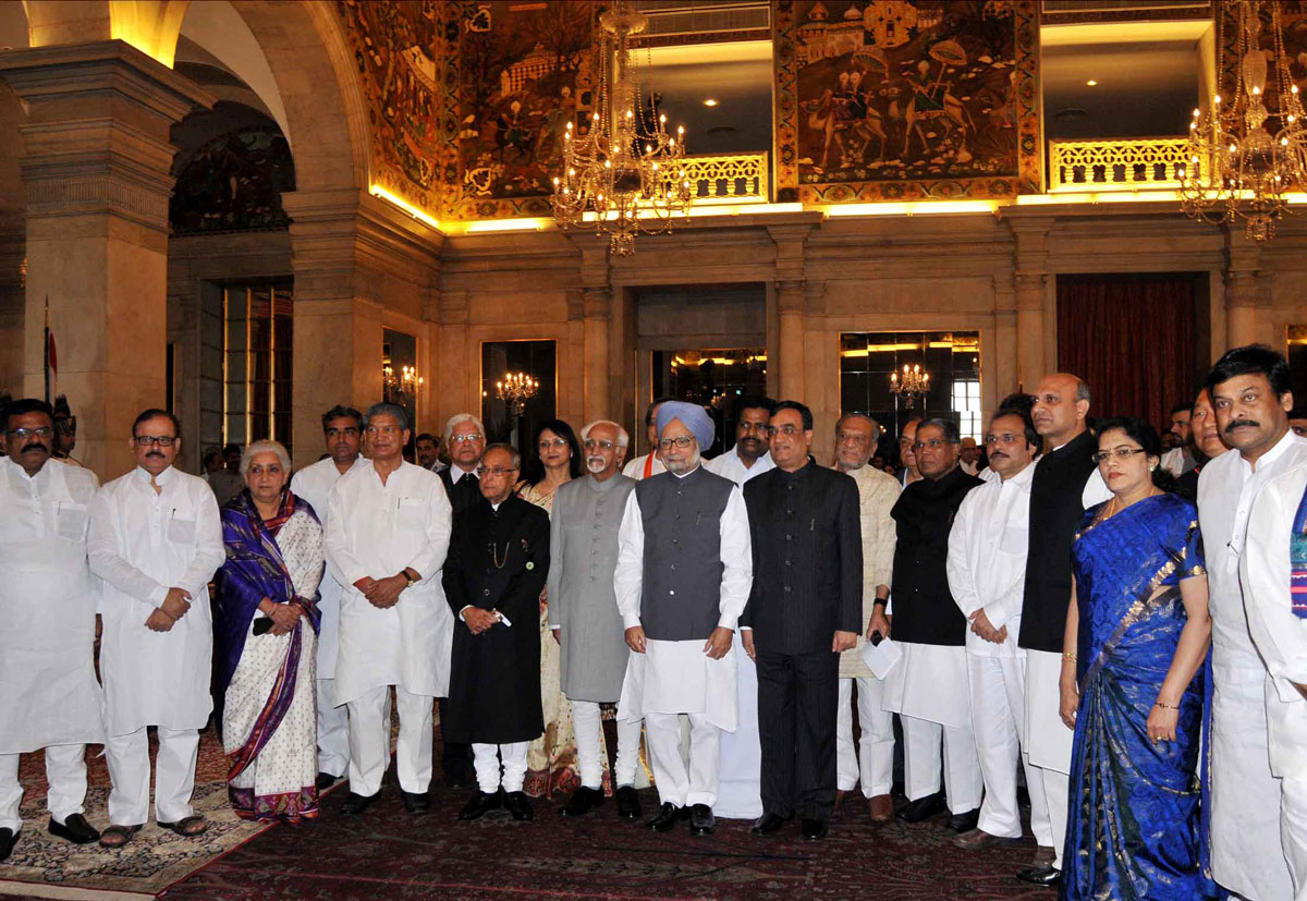 NEWLY APPOINTED UNION MINISTER'S & UNION MINISTER'S  FOR STATE'S DURING SWEARING CEREMONY AT NEW DELHI.