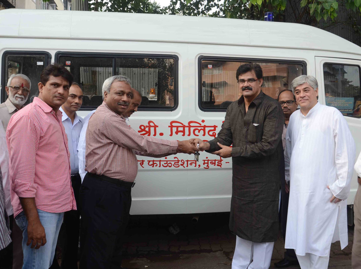 Free Ambulance Service donated from MP. fund of MP.& Union Minister Milind Deora on his birthday today.