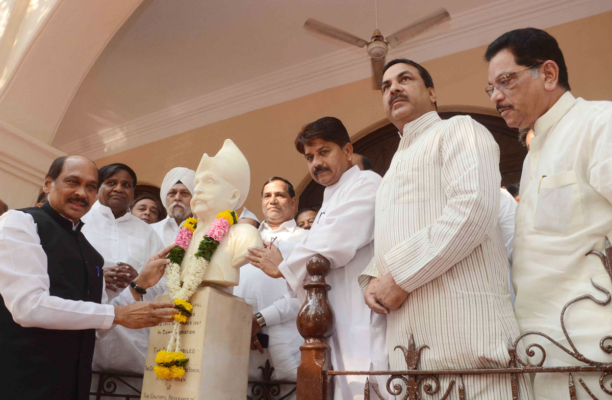 Mumbai Congress Celebrates 128th Year Foundation Day Of Indian National Congress at Tejpal Hall in Mumbai.