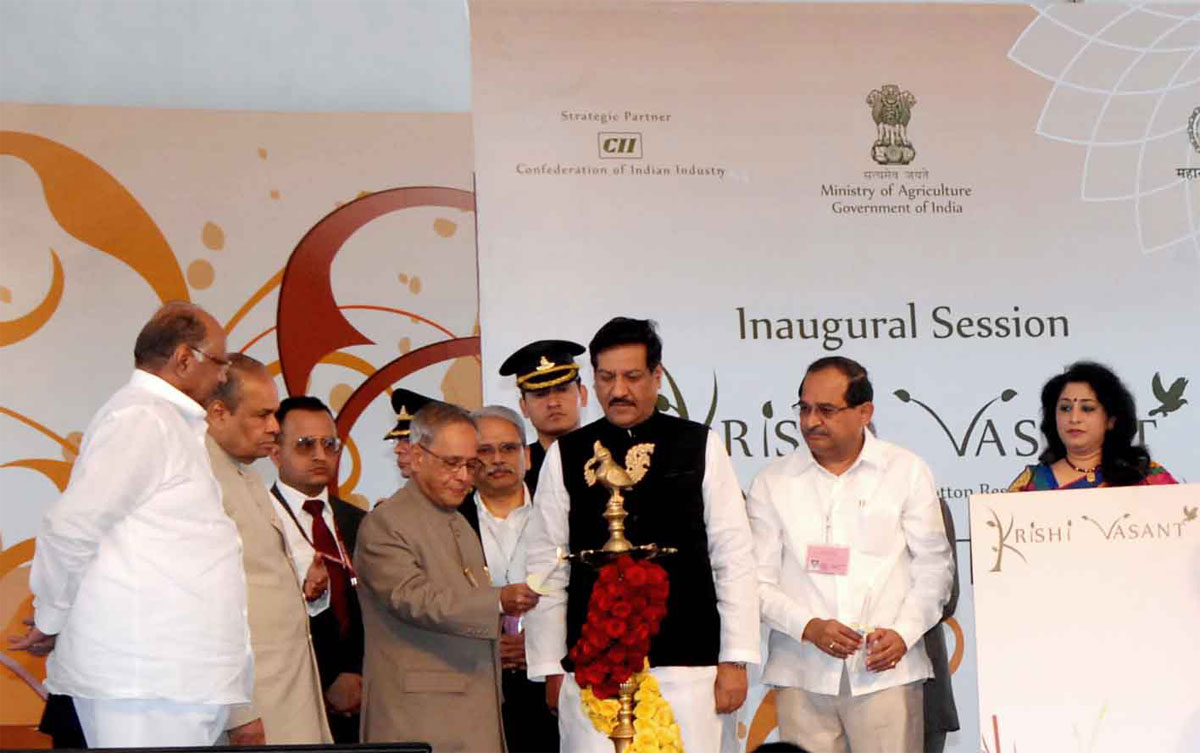 President Of India Pranab Mukherjee at Nagpur to inaugurate "Krishi Vasant" Exhibition.
