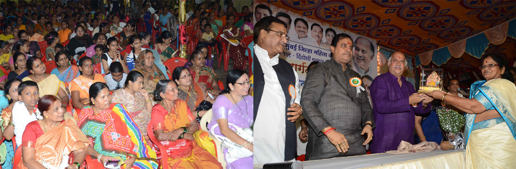 M.P.& EX.UNION MINISTER GURUDAS KAMAT ON MAHILA CONGRESS MELAVA AT MALAD.