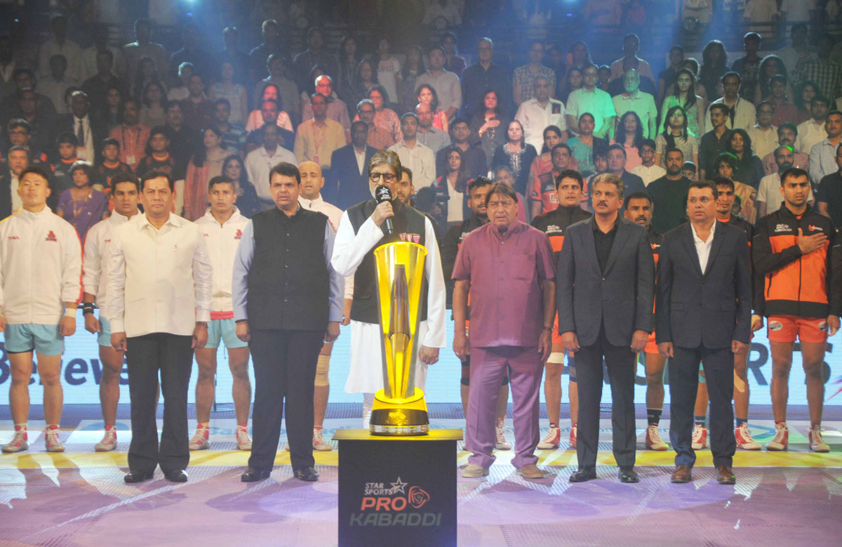 Chief Minister Devendra Fadnavis & Big B Amitabh Bacchan to Inaugurate Sports Star Pro Kabbadi.