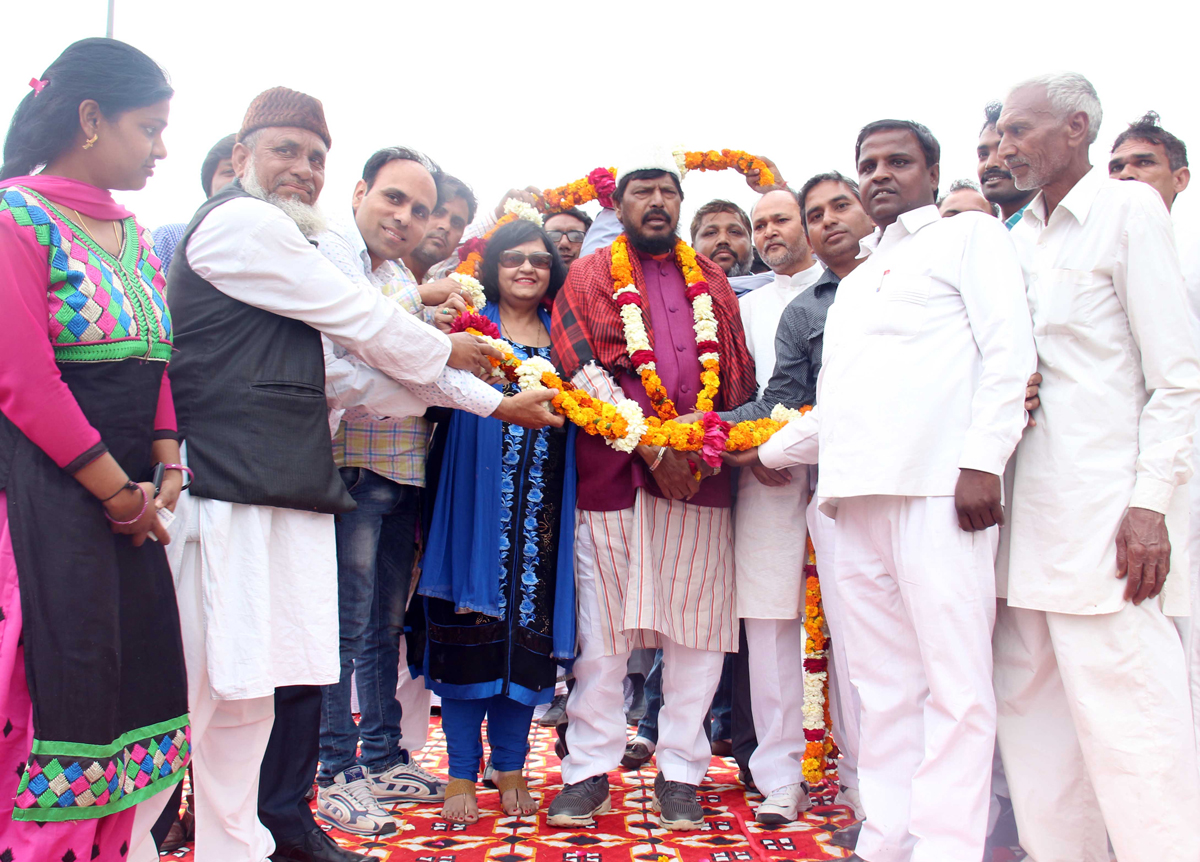 MP & RPI President Ramdas Athawale Bharat Bhim Yatra in Nagour.