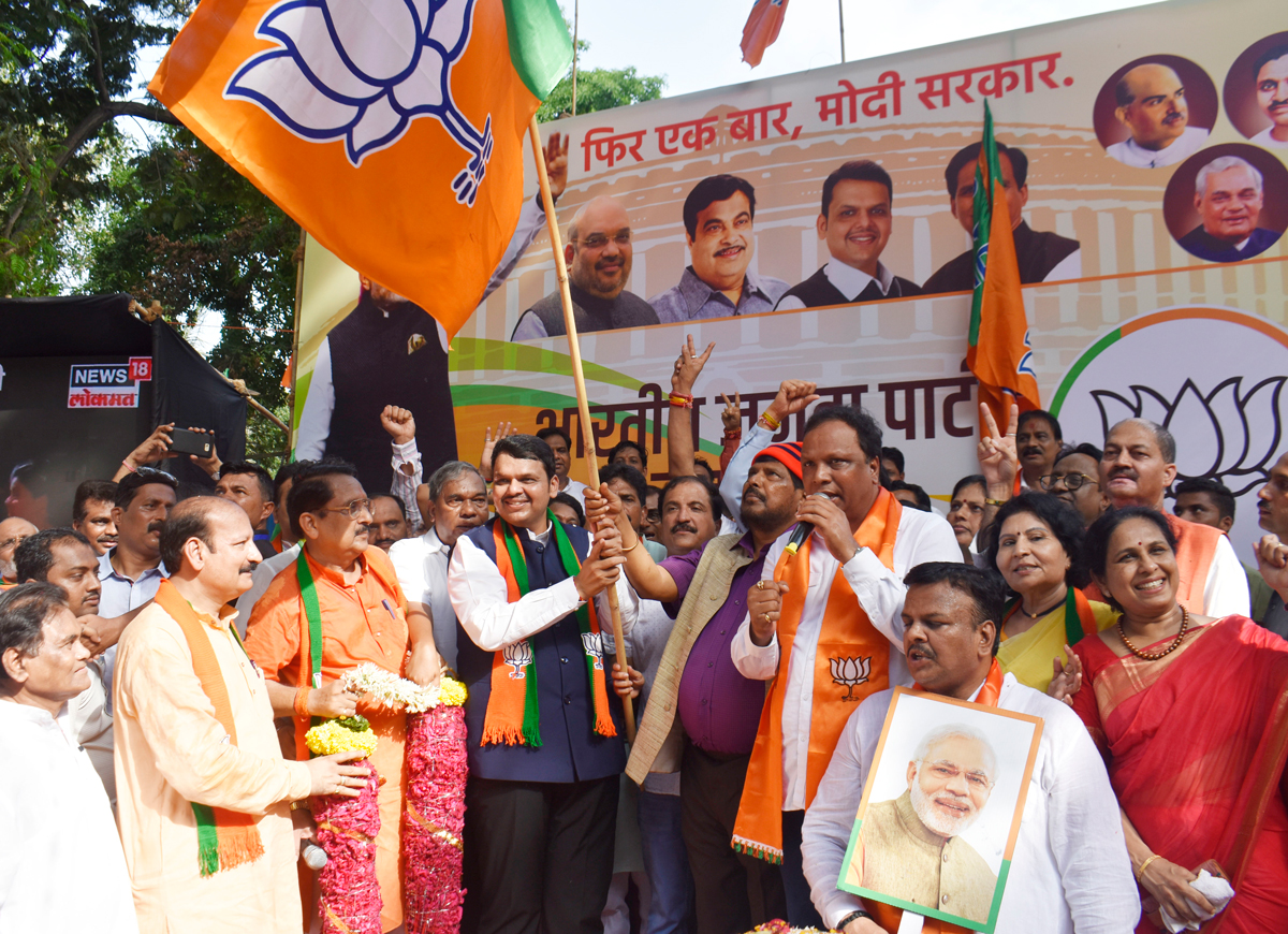 Mahayuti Victory Celebration in Mumbai.