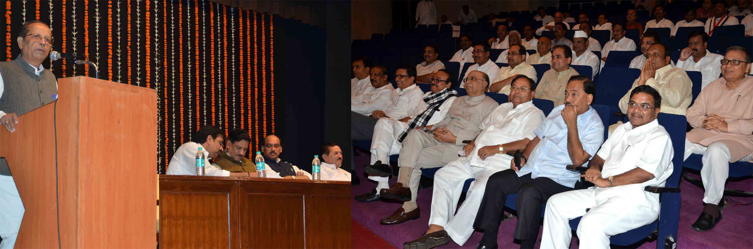 EX.MINISTER OF ASSAM & ELECTION OBSERVER MAHARASHTRA SHRI.VISHNU PRASAD,CHIEF MINISTER OF MAHARASHTRA PRITHVIRAJ CHAVAN AT Y B CHAVAN.