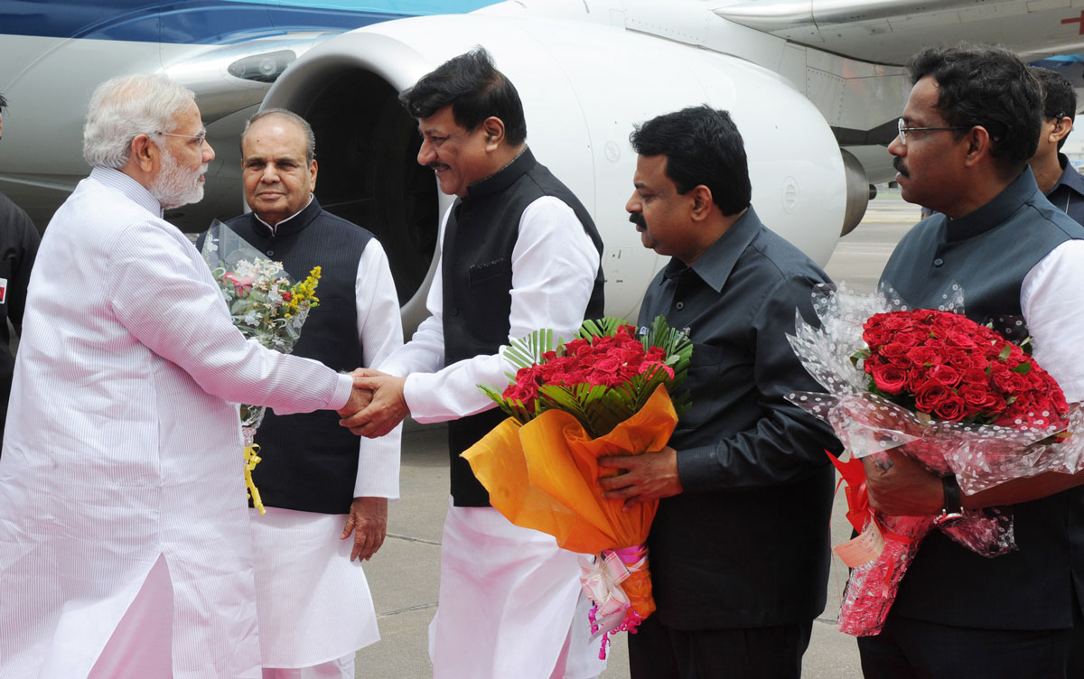 Prime Minister of India Narendra Modi first visit to the Mumbai  city after becoming the Prime Minister of India.