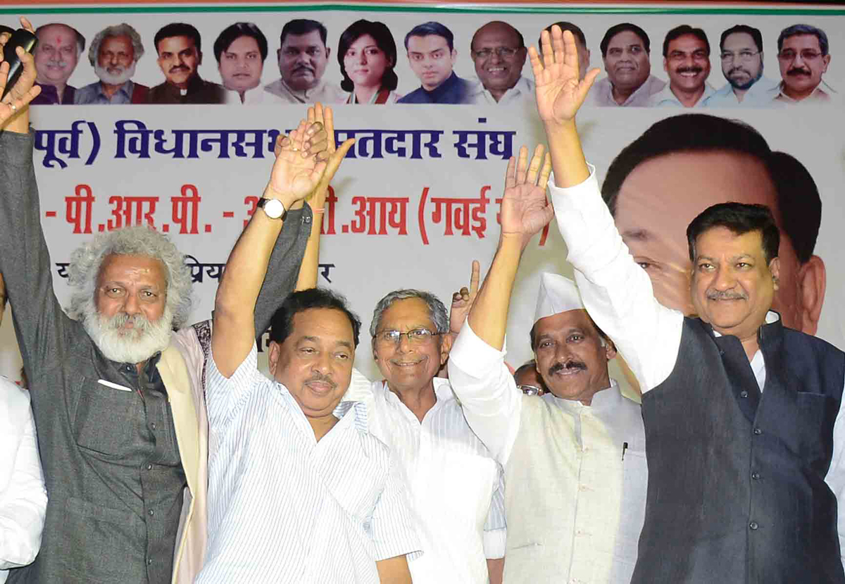 176-Bandra(E) Assembly Constituency Congress-NCP Candidate Narayanrao Rane Public Meeting at Bandra.