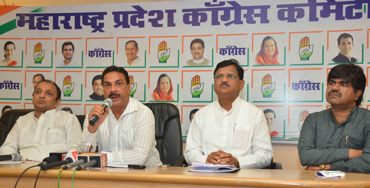 MLA & Ex.Minister Naseem Khan During Press Conference at Gandhi Bhavan.