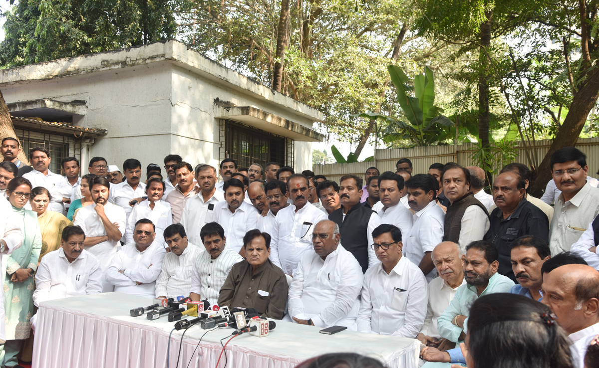 Congress Party Leaders Press Conference.