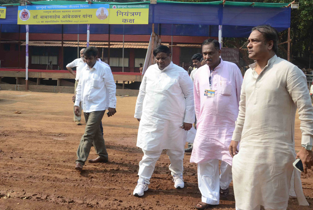 Mumbai Congress President Prof.Janardan Chandurkar Visited chaitya bhoomi,Shivaji Park at Dadar.