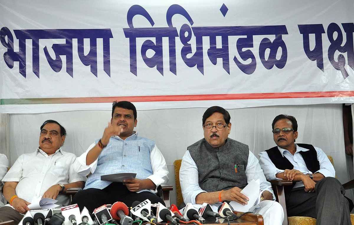 Press Conference of Chief Minister Devendra Fadnavis during Assembly Winter Session at Nagpur Vidhan Bhavan.