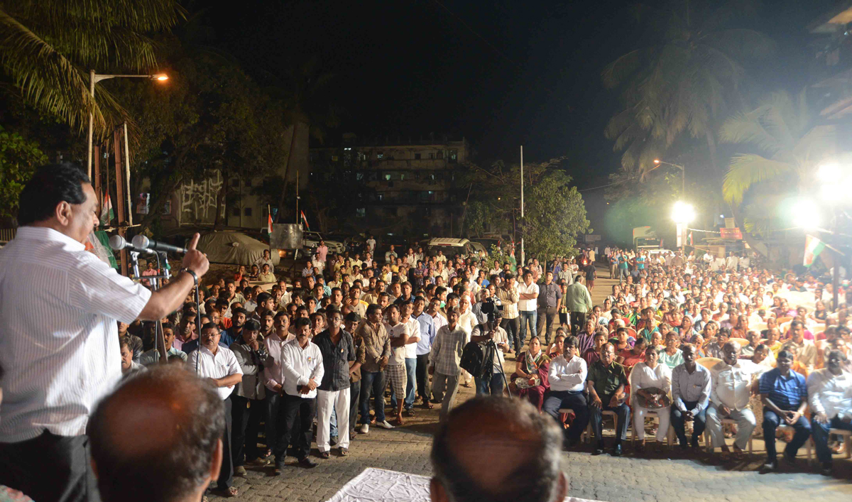 176-Bandra(E) Assembly Constituency Congress-NCP Candidate Narayanrao Rane Public Meeting at Bandra.