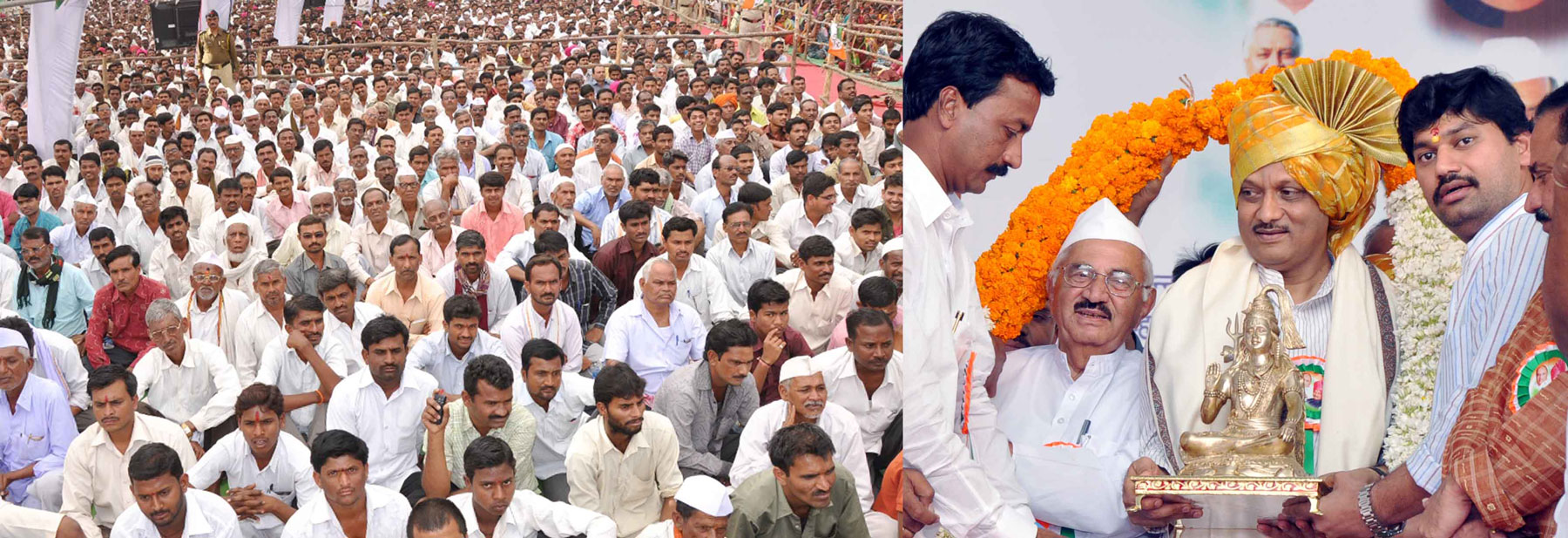DY CHIEF MINSITER AJITDADA PAWAR AND STATE NCP PRESIDENT MADHUKARRAO PICHAD AT BEED.