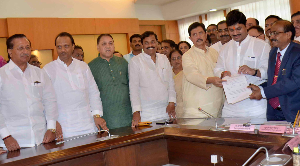 NCP Senior Lesder Ramraje Naik- Nimbalkar & Dhananjay Munde Filed Nomination Form at Vidhan Bhavan.