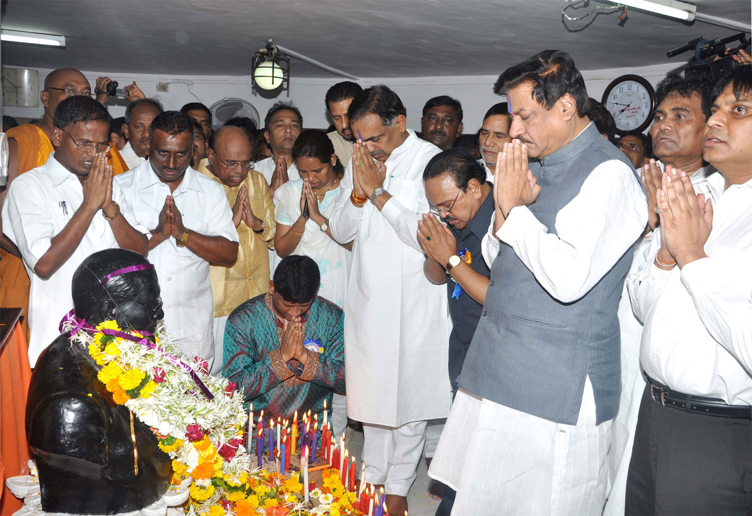DR. BABASAHEB AMBEDKAR ON HIS 120th BIRTH-ANNIVERSARY AT CHAITYA BHUMI DADAR.