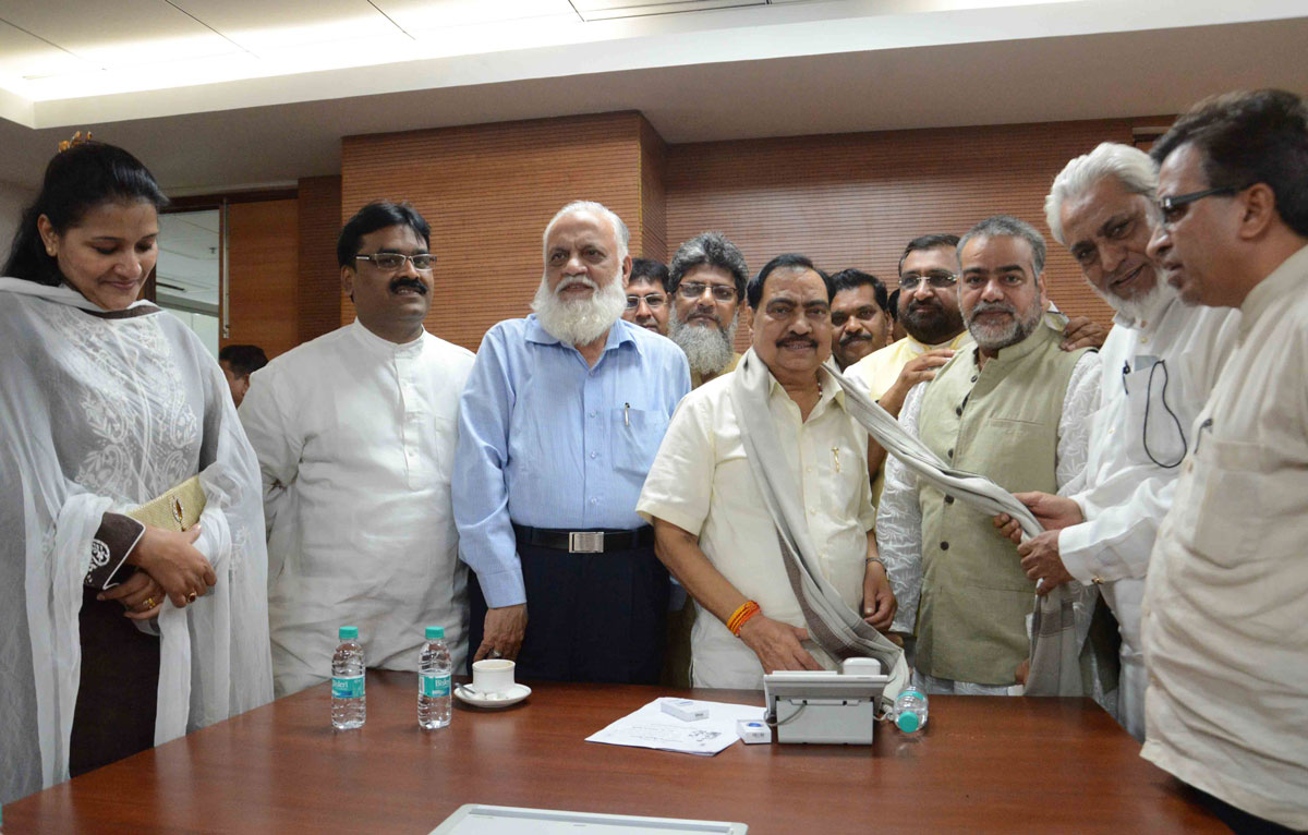 Minister Eknathrao Khadse at Mantralaya.