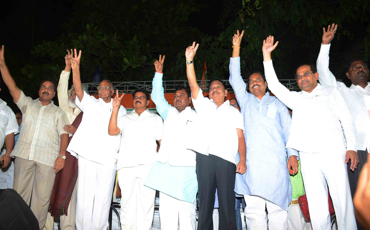 NCP Chief Sharad Pawar During 176-Bandra(E) Assembly Constituency Congress-NCP Candidate Narayanrao Rane Public Meeting at Bandra.