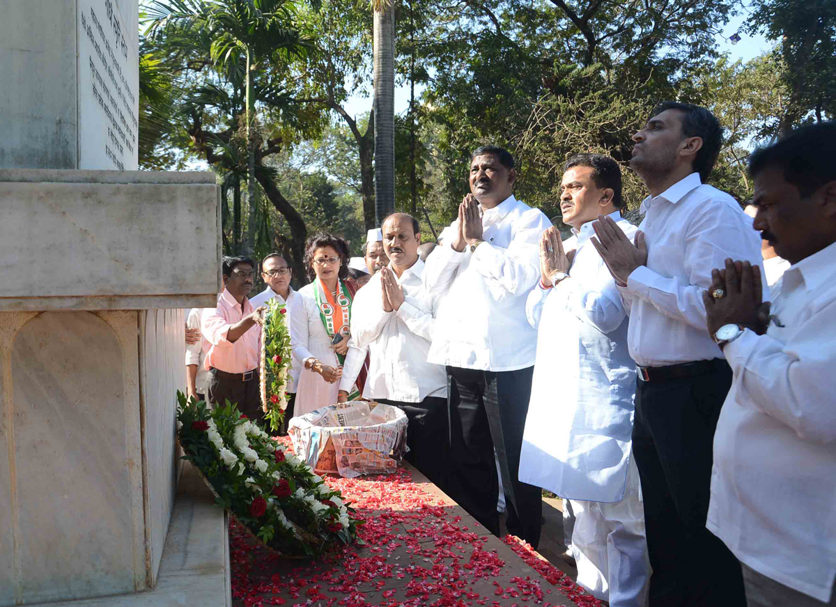 Mumbai Congress Celebrates 130th Year of Indian National Congress Foundation Day at Tejpal Hall Mumbai.