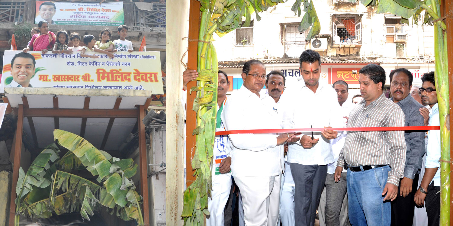 M.P.MILIND DEORA AT SHIVDI SOUTH MUMBAI.