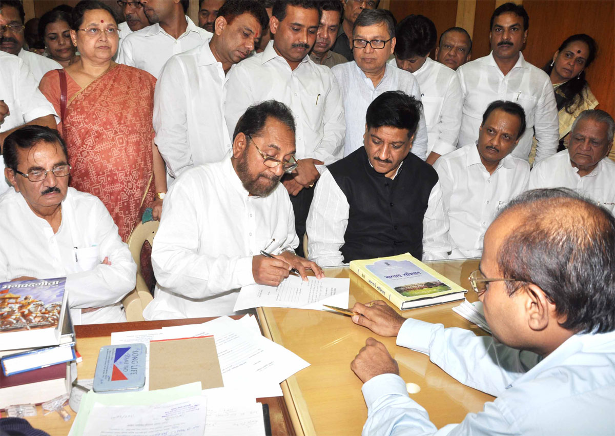 MLC HUSAIN DALVI NOMINATION FROM A RAJYASABHA ELECTION AT VIDHAN BHAVAN.