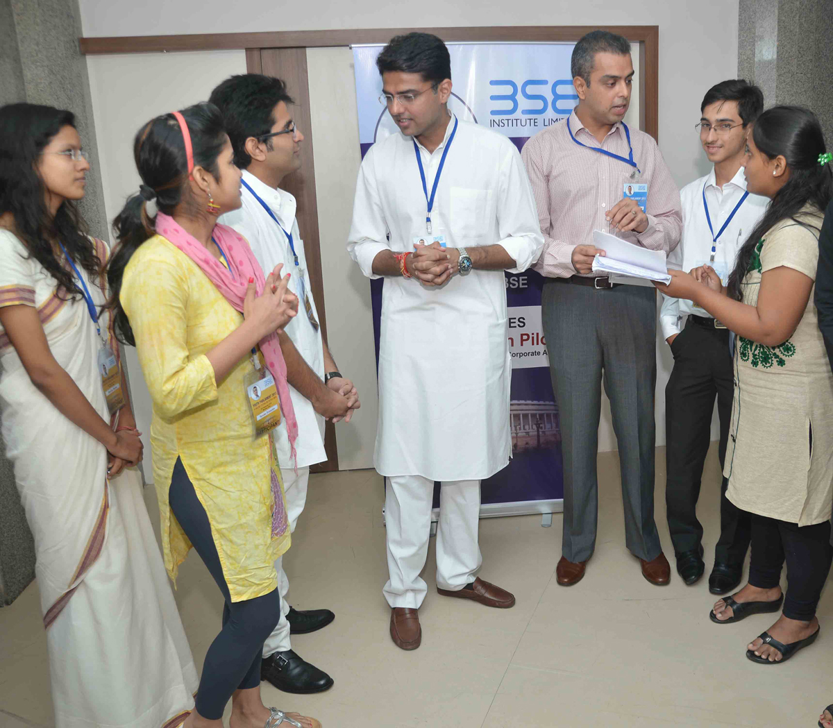 Hon'ble MINISTERS SACHIN PILOT & MILIND DEORA DURING YOUTH PARLIAMENT 2013 AT BSE.