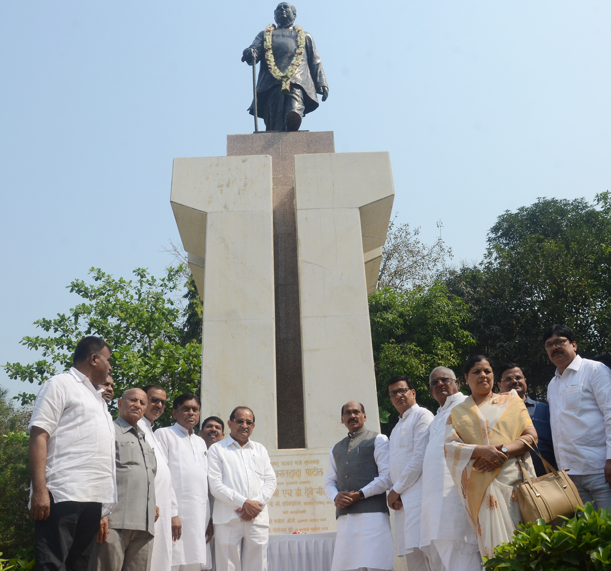 MPCC Leaders Paying Tribute at Vidhan Bhavan to Vasantdada Patil the first modern Maratha strongman and first mass leader in Maharashtra's politics -Chief Minister of Maharashtra on his Death Anniversary.