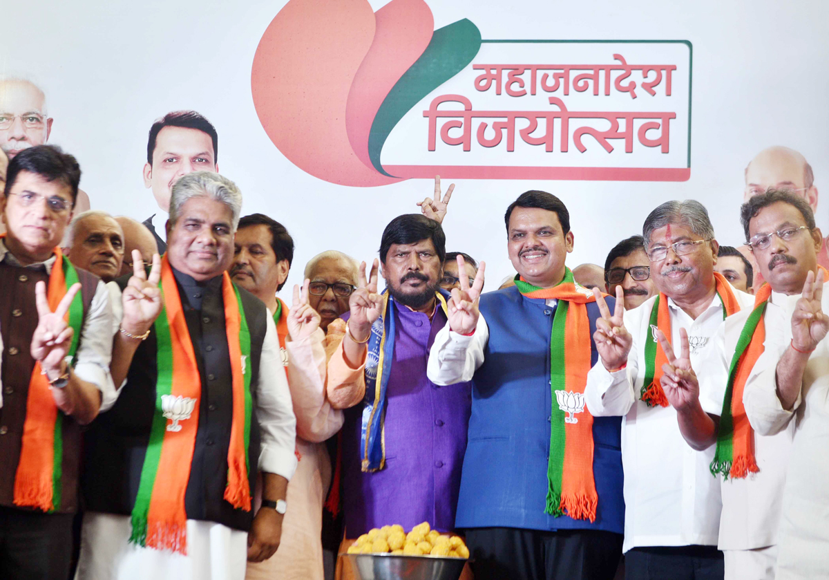 BJP Party Celebration at Nariman Point.