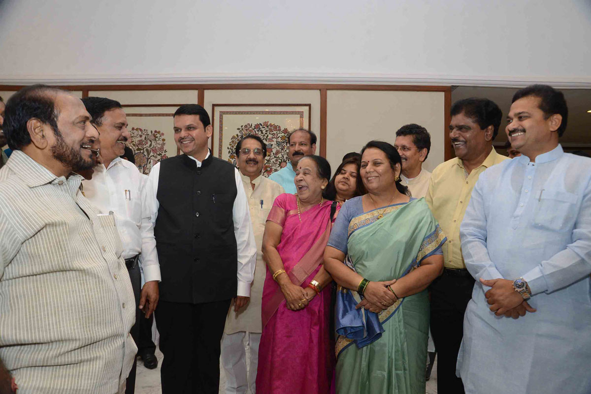 Chief Minister Devendra Fadnavis Tea Party Before Budget Session at Sahyadri Guest House.