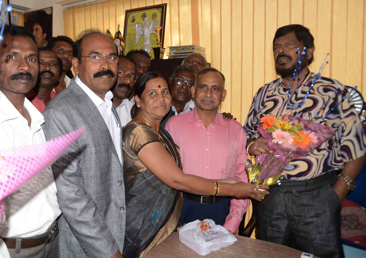 RPI Leader & MP.Ramdas Athawale at Savidhan Bunglow Bandra.