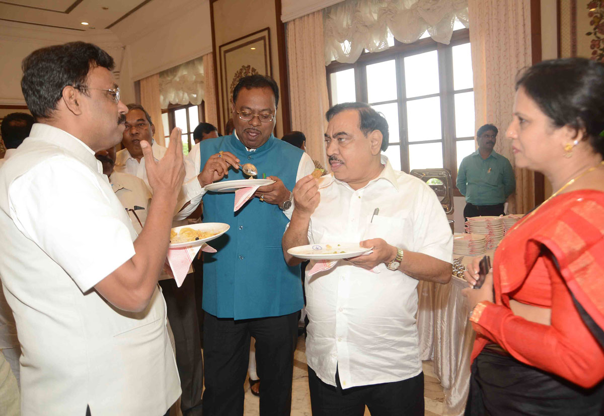 Chief Minister Devendra Fadnavis Tea Party Day before Monsoon Assembly Session at Sahyadri Guest House.