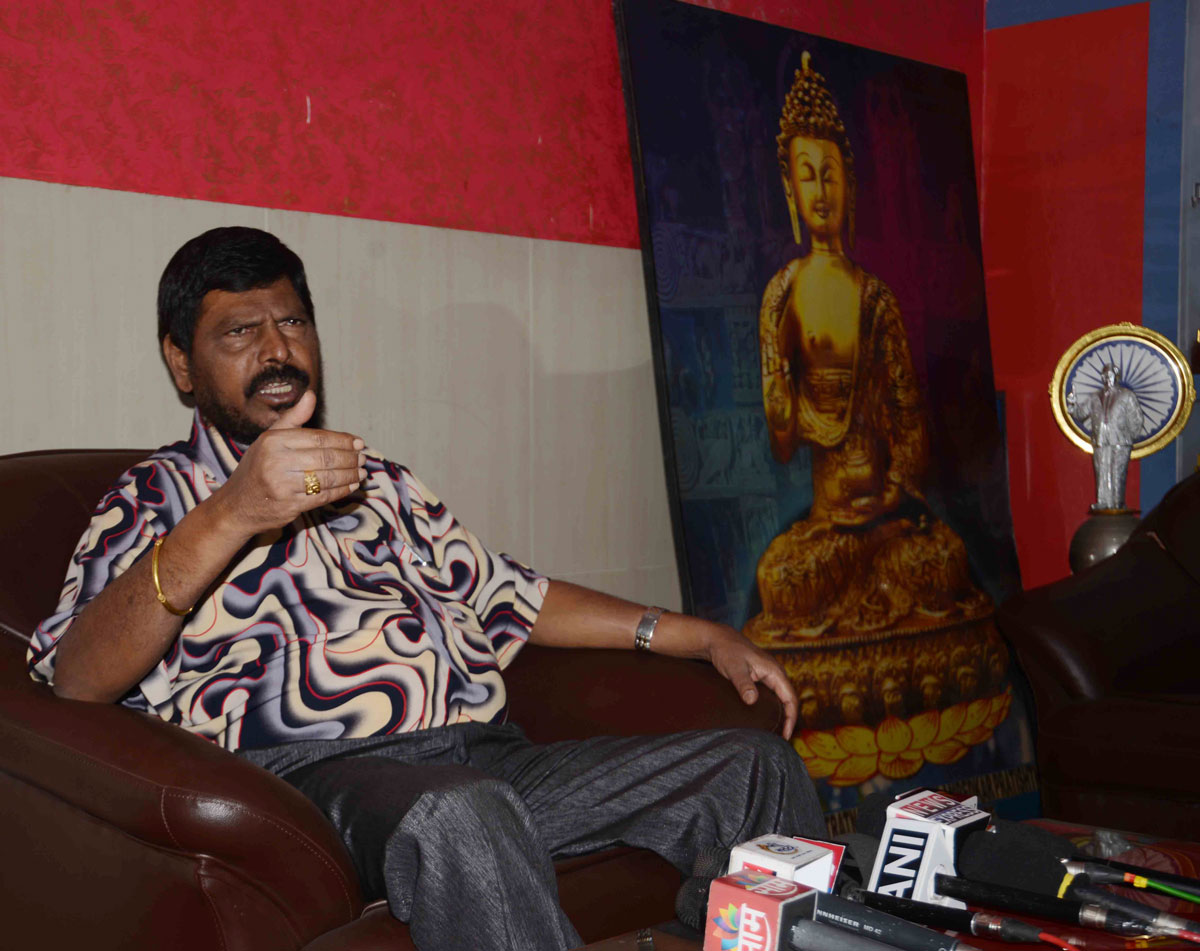 RPI Leader & MP.Ramdas Athawale at Savidhan Bunglow Bandra.