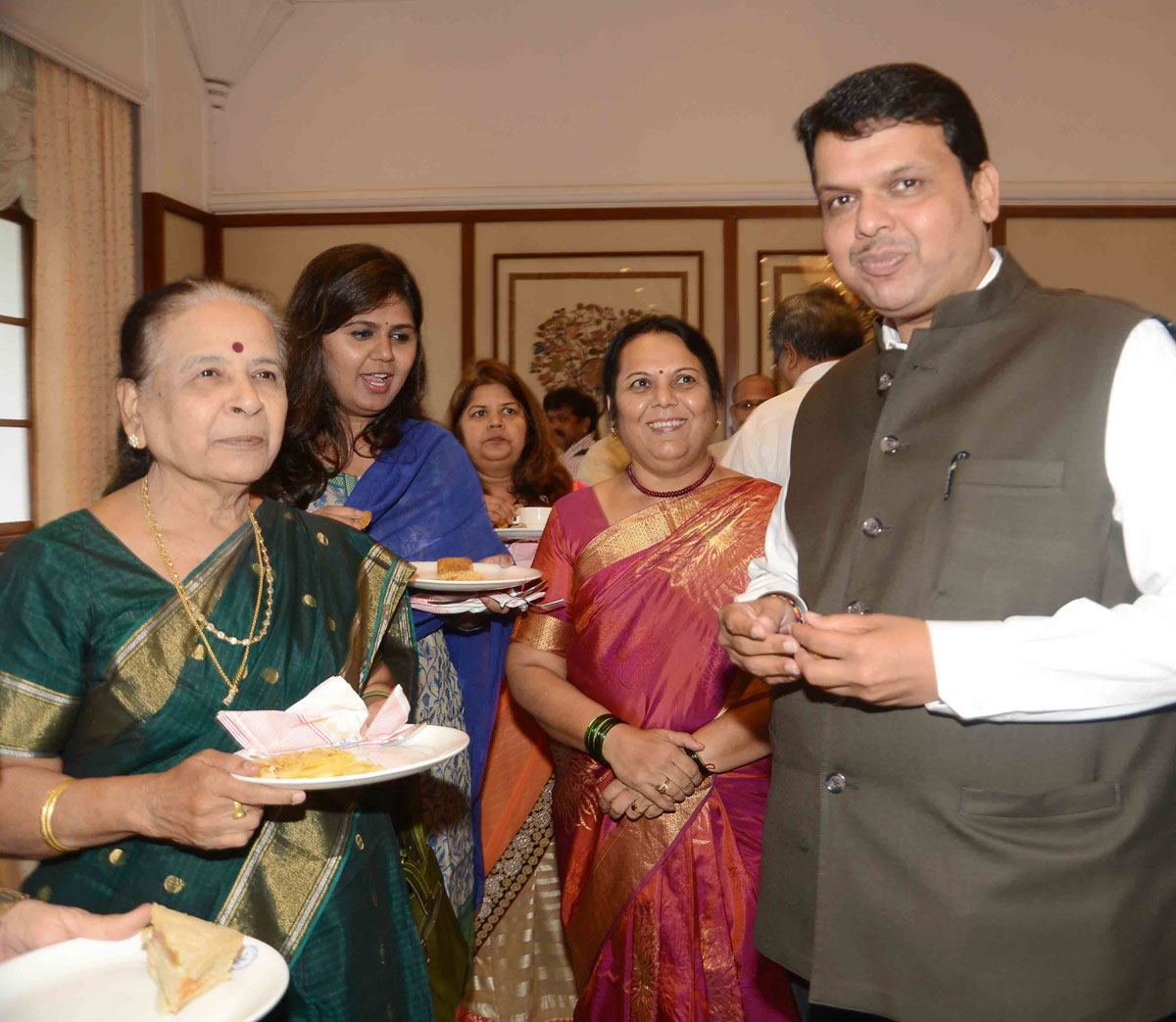 Chief Minister Devendra Fadnavis Tea Party Day before Monsoon Assembly Session at Sahyadri Guest House.
