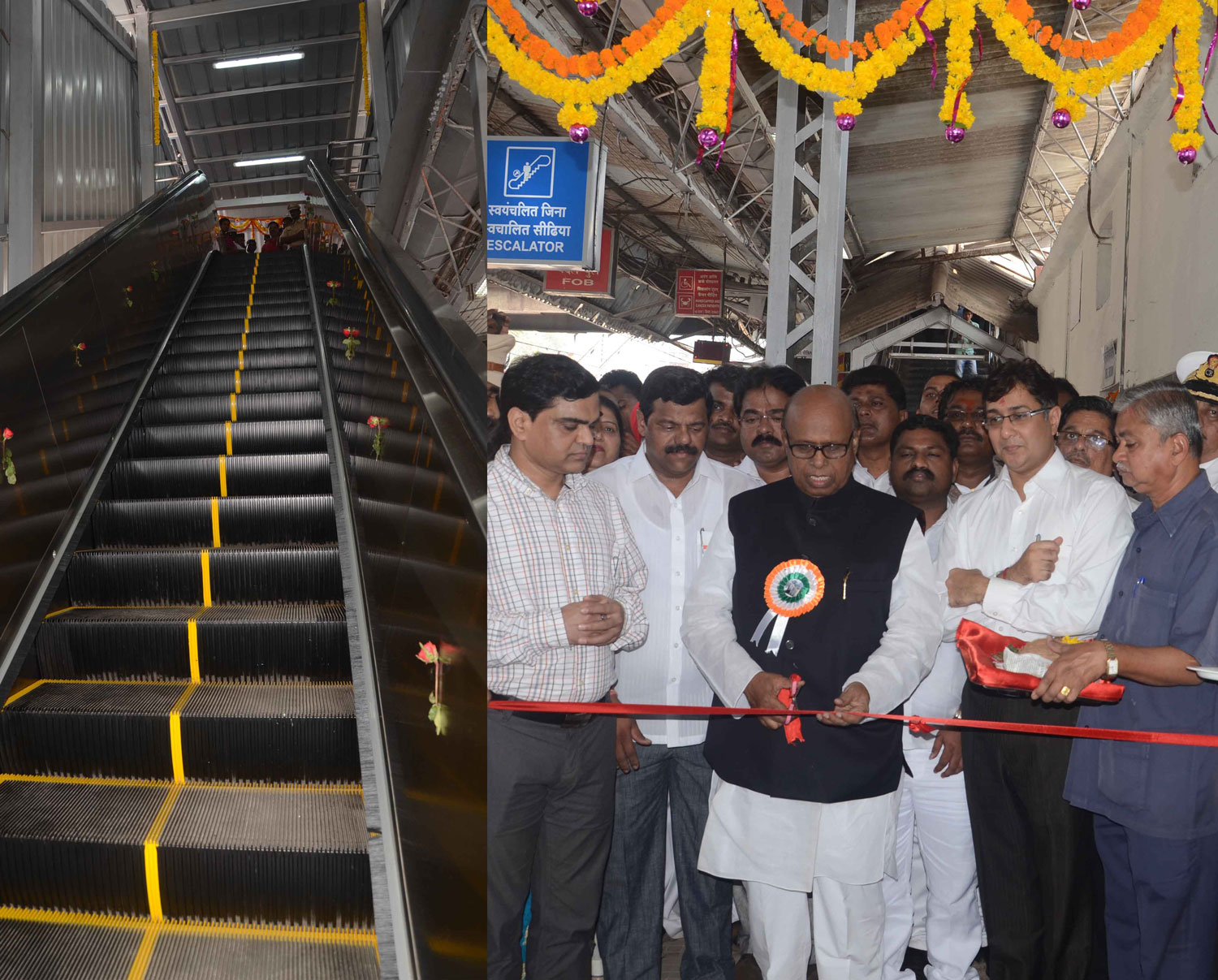 MP.Eknath Gaikwad at Dadar station.