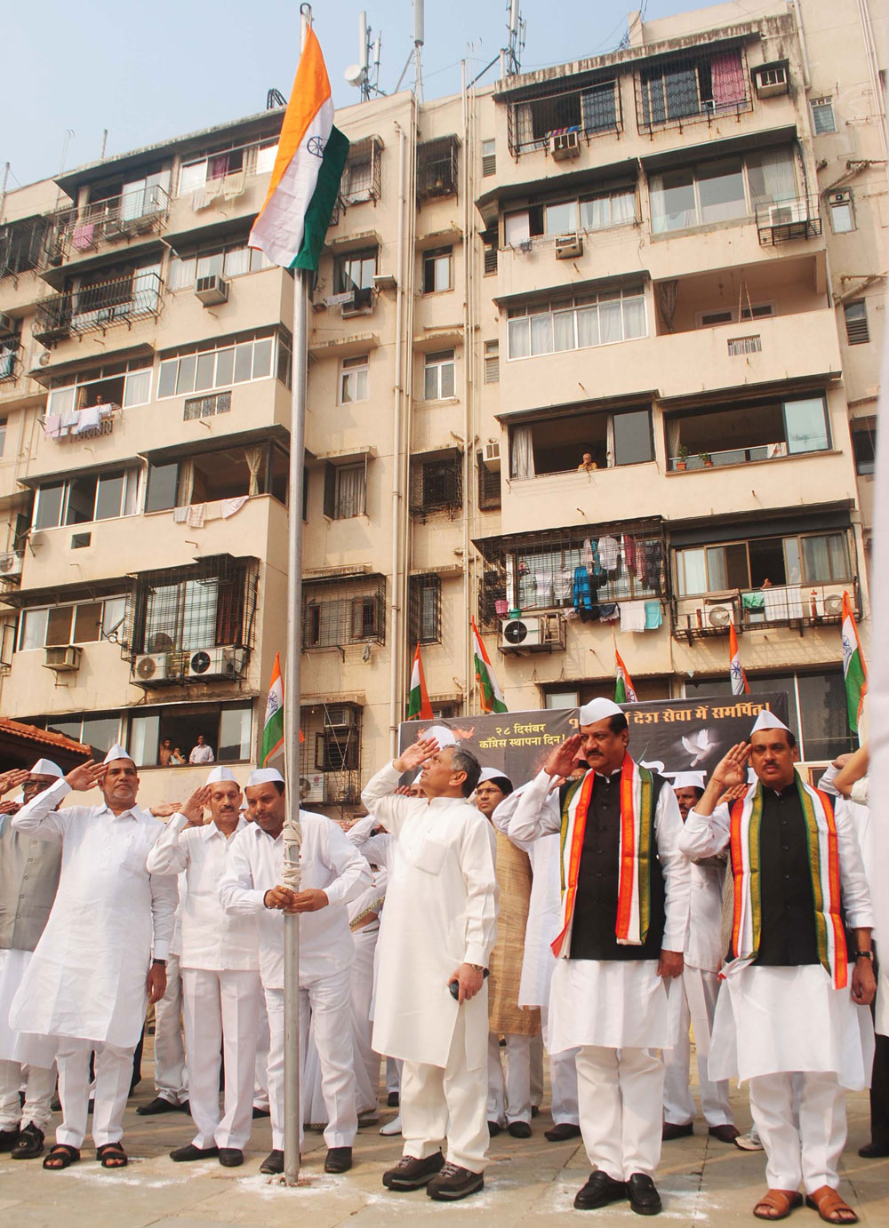 MUMBAI CONGRESS CELEBRATES 125 YEAR OF FOUNDATION OF INDIAN NATIONAL CONGRESS AT MUMBAI TEJPAL HALL.