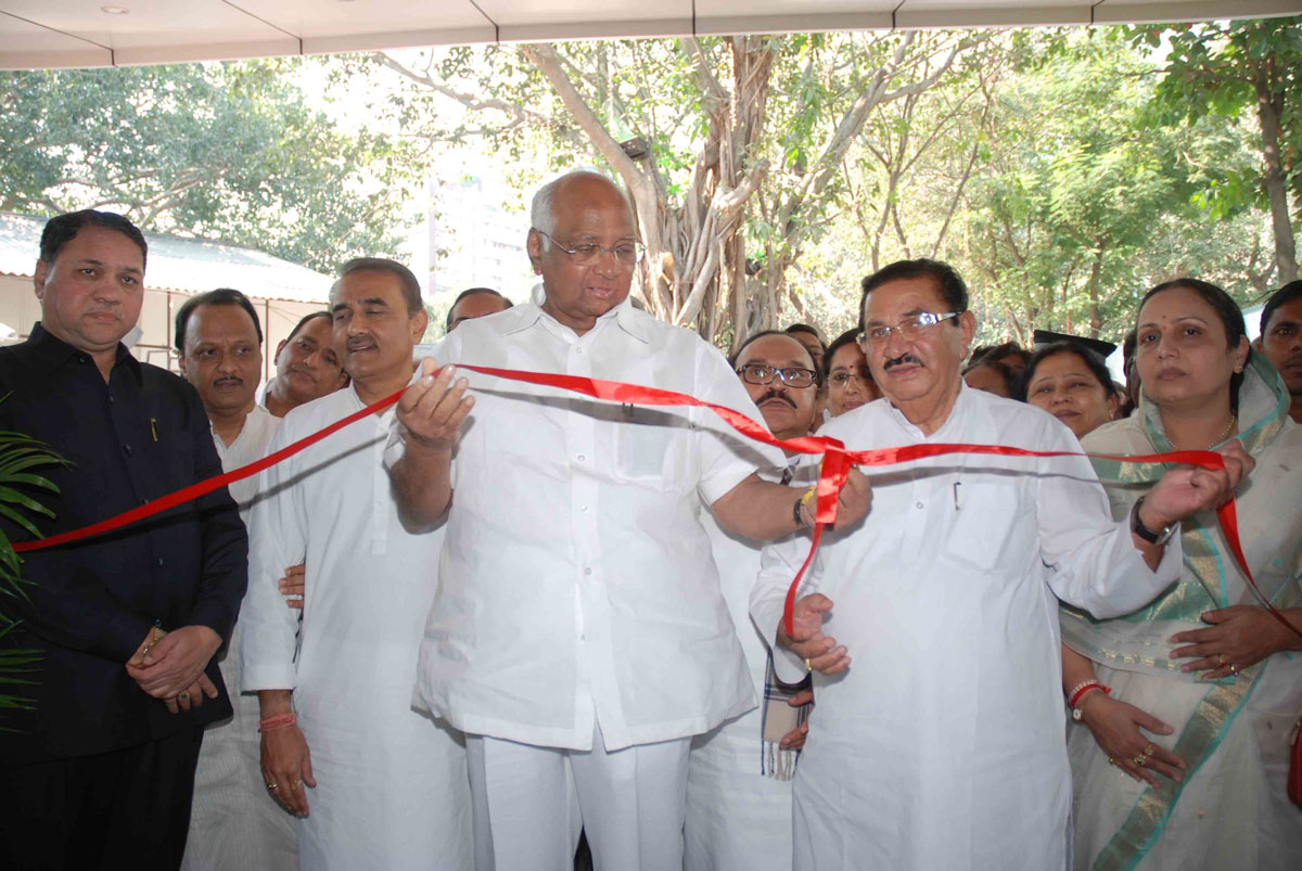 NCP CHIEF SHARD PAWAR INAUGURATION NEWLY RENOVATED NCP BHAVAN AT NARIMAN POINT.