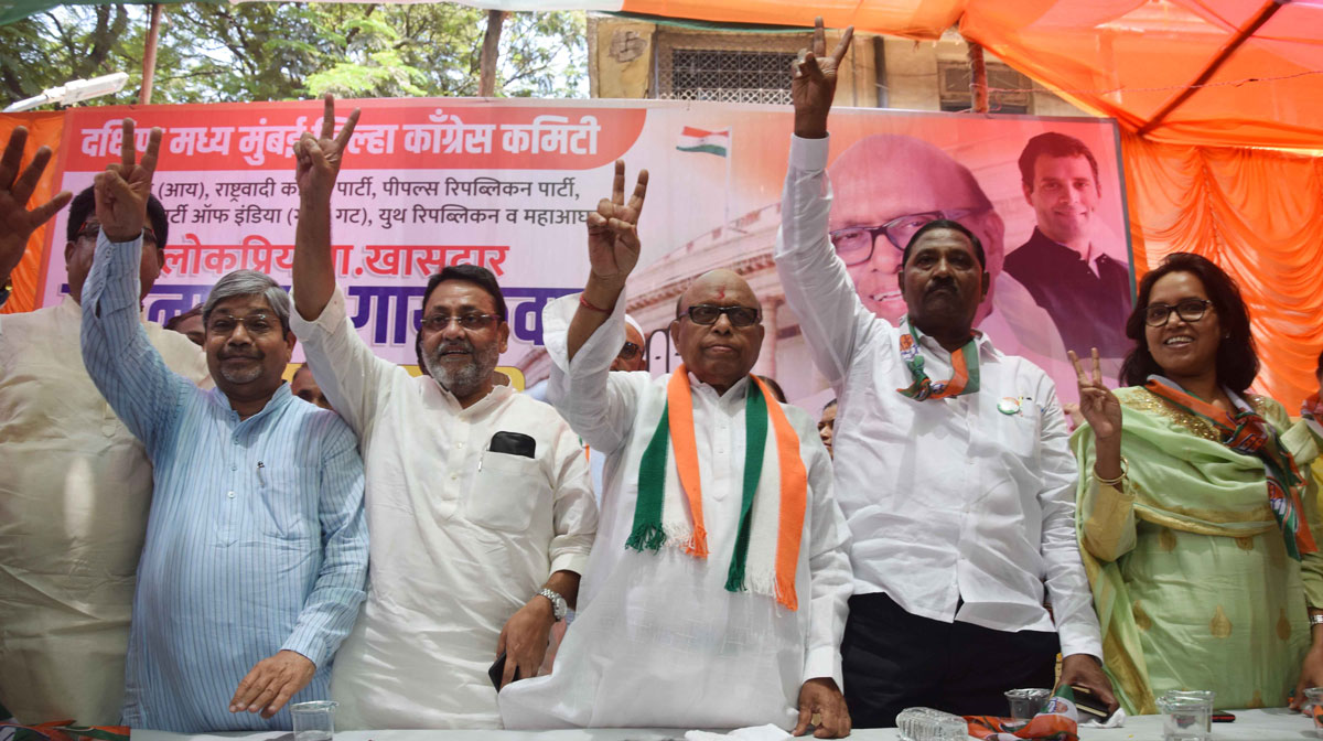 Mumbai South Central LS Congress Candidate Eknath Gaikwad Office Inauguration at Sion.