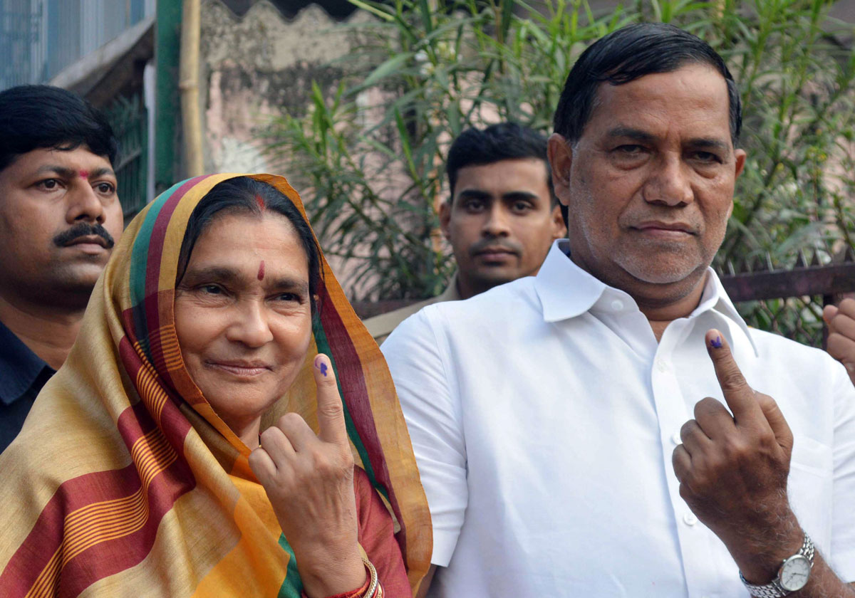 Assembly Election-2014 Vote Casting.