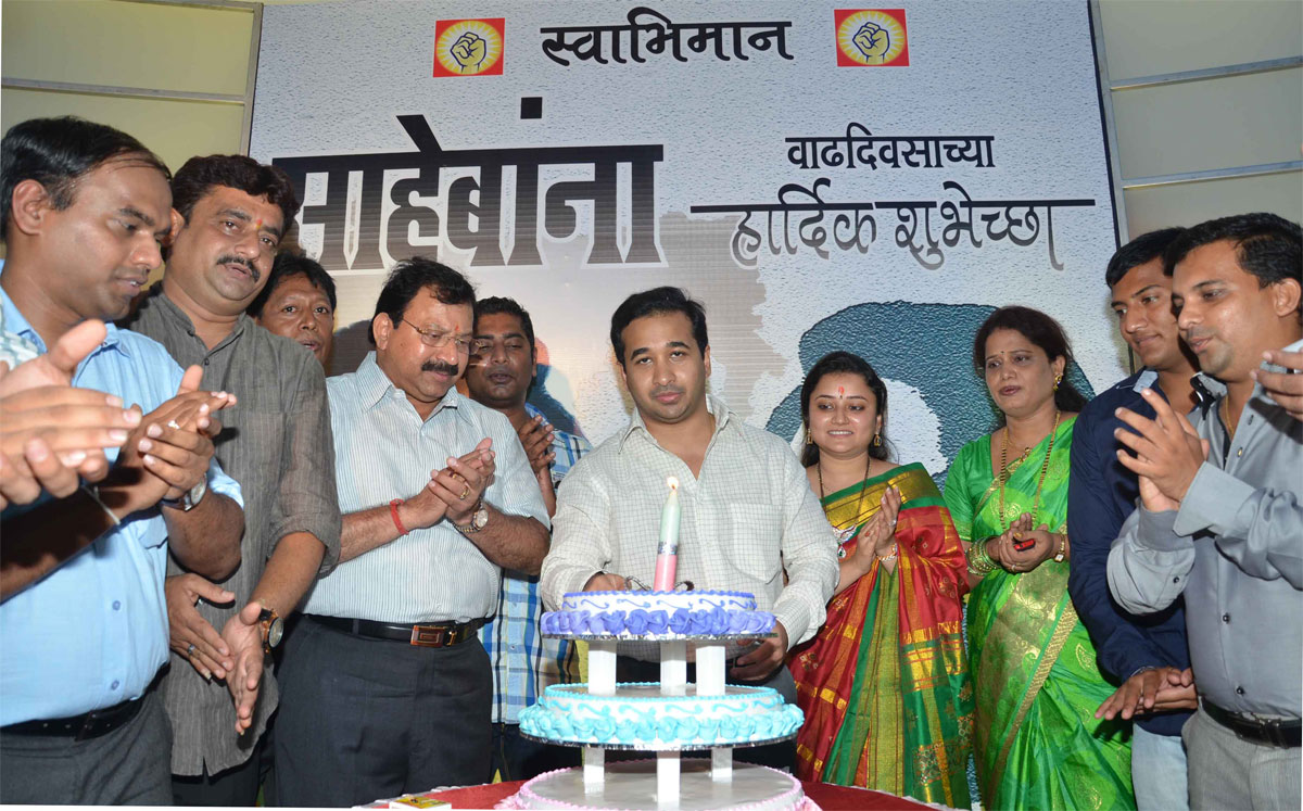 BIRTHDAY CELEBRATION OF SWABHIMAN SANGHATANA PRESIDENT & CONGRESS YUVA LEADER NITESH NARAYANRAO RANE IN MUMBAI.