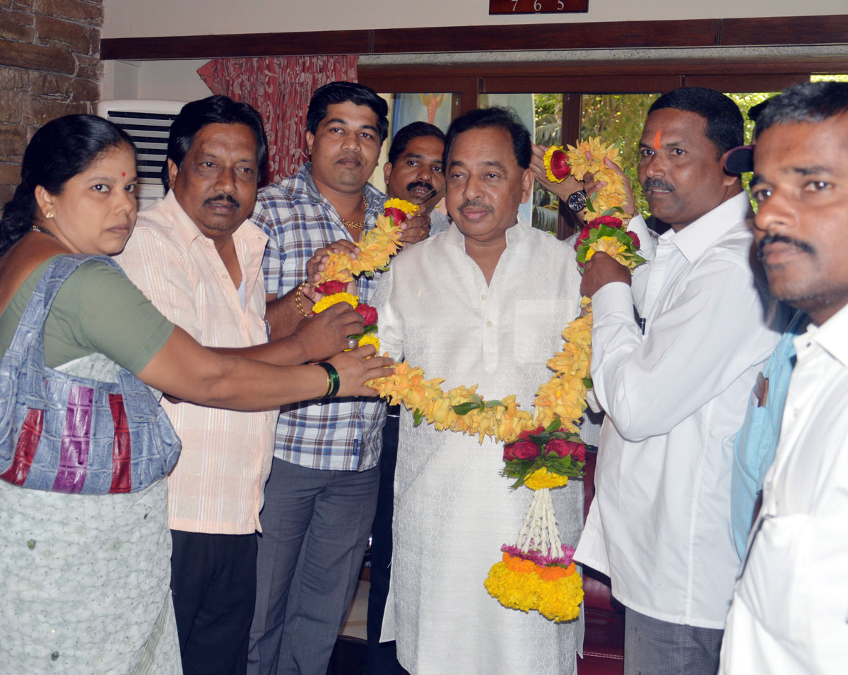 Minister Narayanrao Rane at Kankavli.