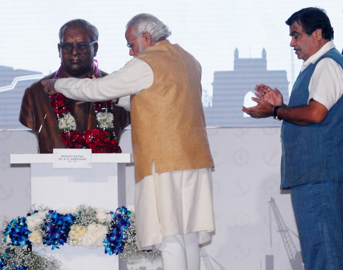 Father of Indian Constitution Bharat Ratna Dr.Babasaheb Ambedkar 125th Birth Anniversary Yr Celebration in Mumbai.