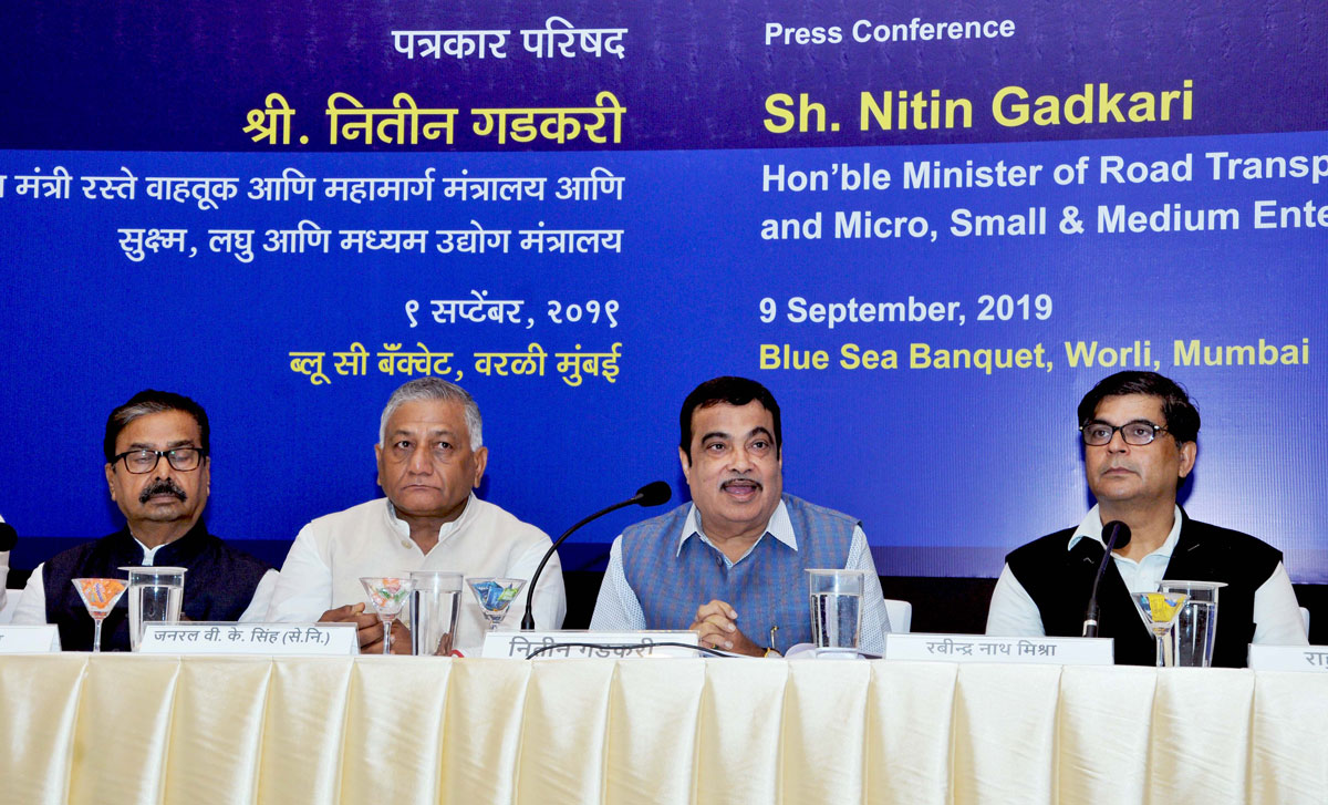 Press Conference by Union Minister Shri Nitin Gadkari on 100 Days of Modi Government.
