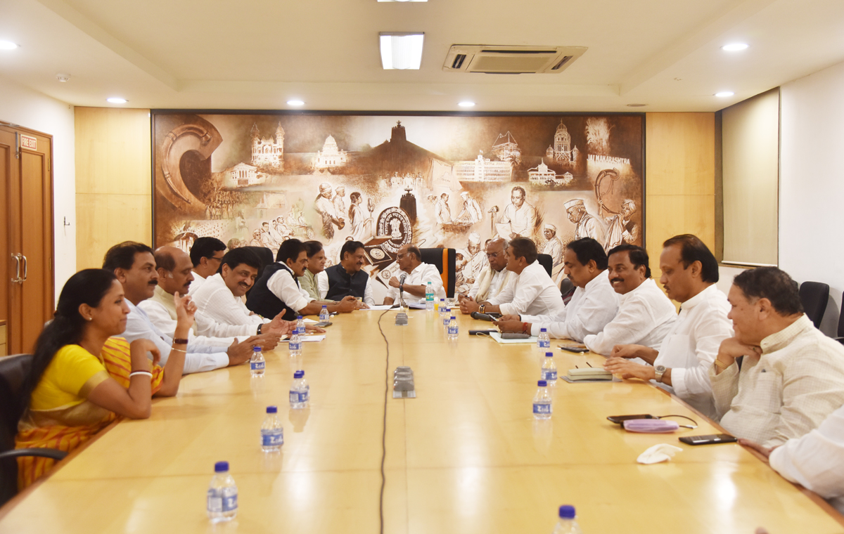 Congress NCP Leaders Meeting at Y.B.Chavan Center.