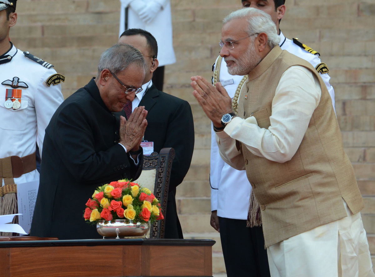 Prime Minister Narendra Modi Swearing Ceremony at Rashtrapati Bhavan New Delhi.