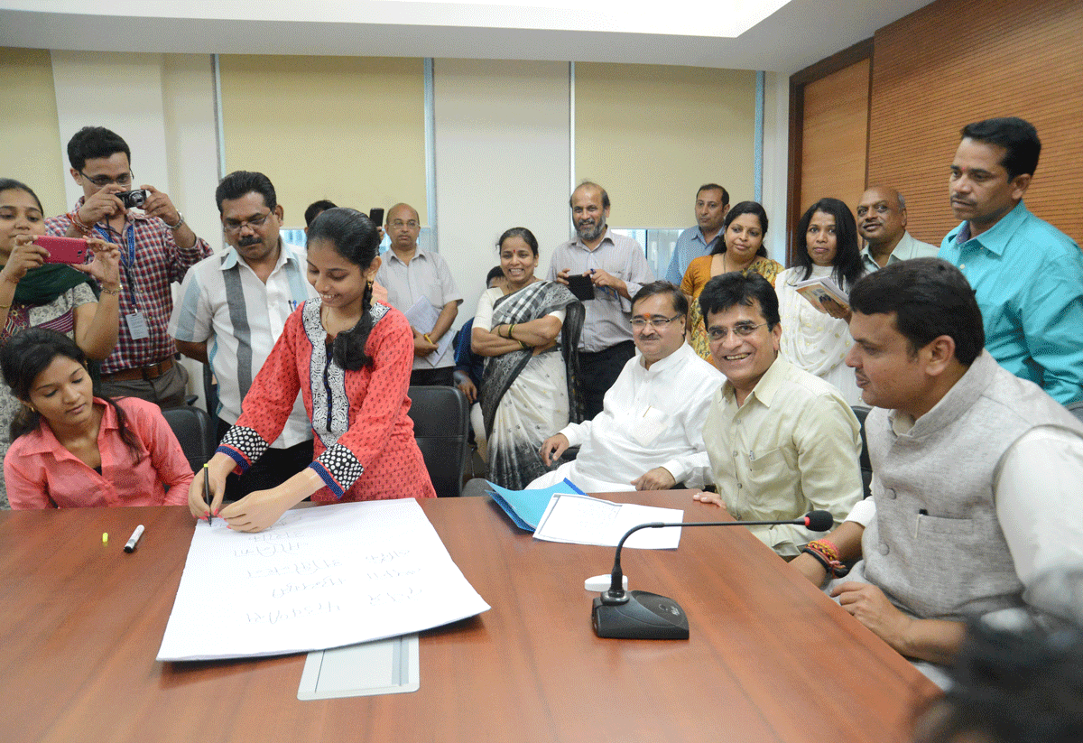 Chief Minister Devendra Fadnavis & MP.Kirit Somaiya at Mantaralaya.