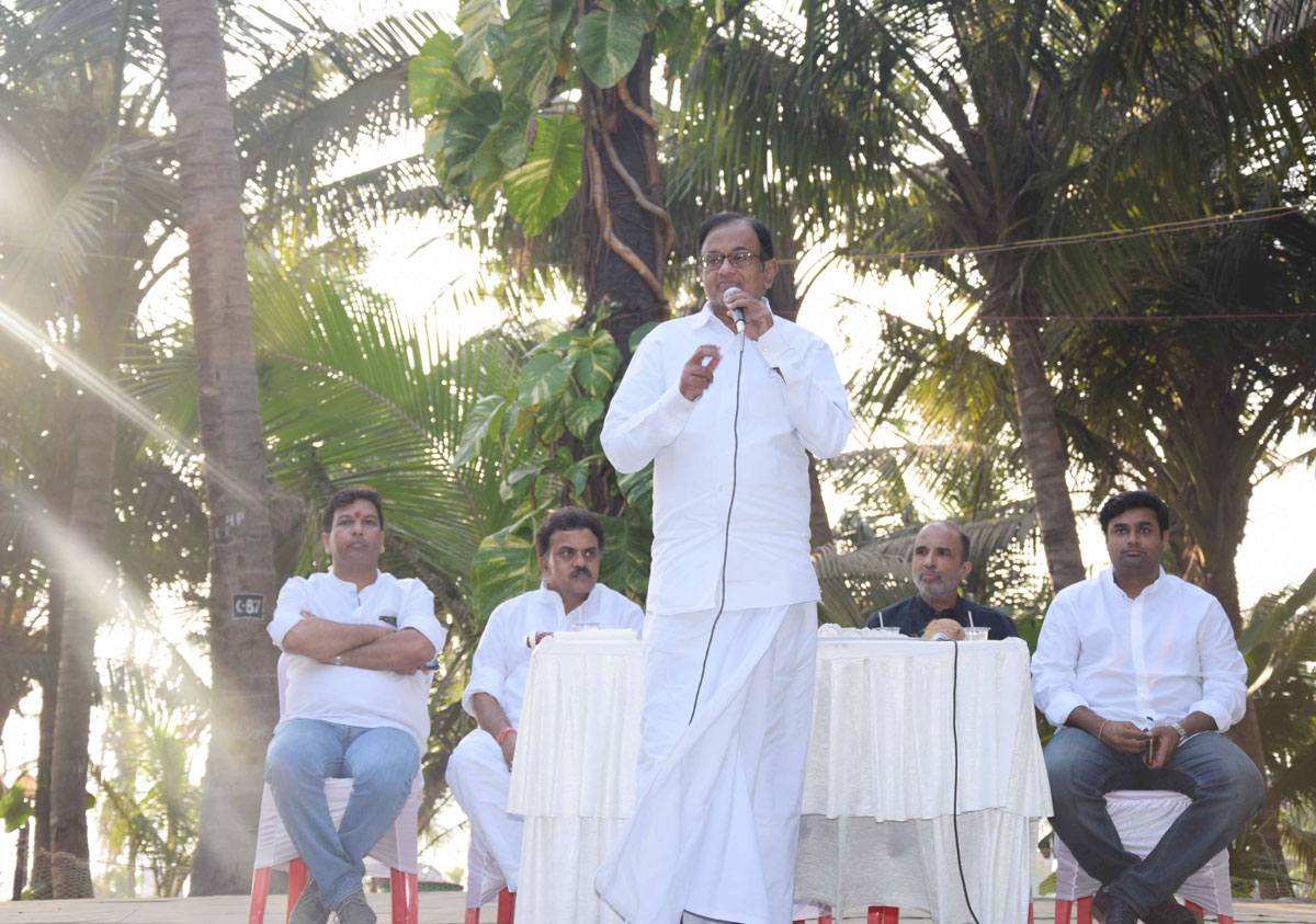 Congress Leader P.Chidabaram interactive at Taj Land.