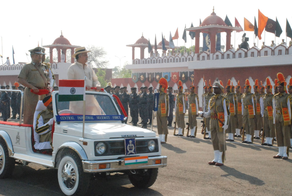 Mr. Gurudas Kamat, Union Minister of State for Home Affairs and Communications & Information Technology and Chief Guest of 42nd Raising Day of Central Industrial Security Force”